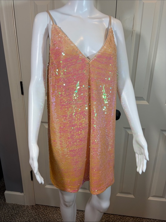 Buddy Love Dresses & Skirts - Buddy Love Peach Sequin Mini Dress